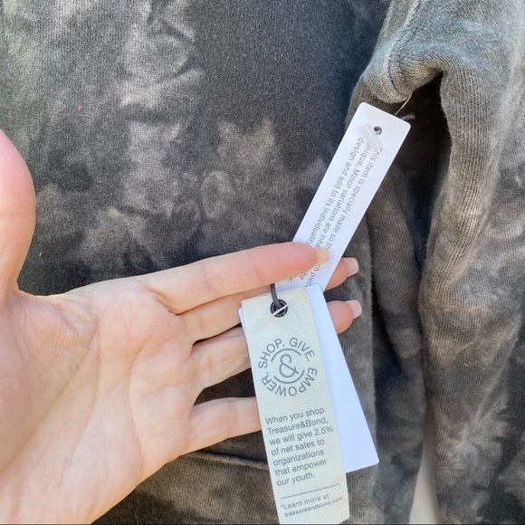 Treasure & Bond Women’s NWT Tie Dye French Terry Boyfriend Hoodie sz XL - Picture 5 of 9